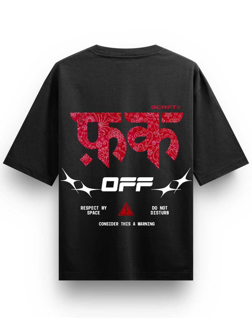 SCRFT® "WARNING" OVERSIZED GRAPHIC HEAVYWEIGHT TEE