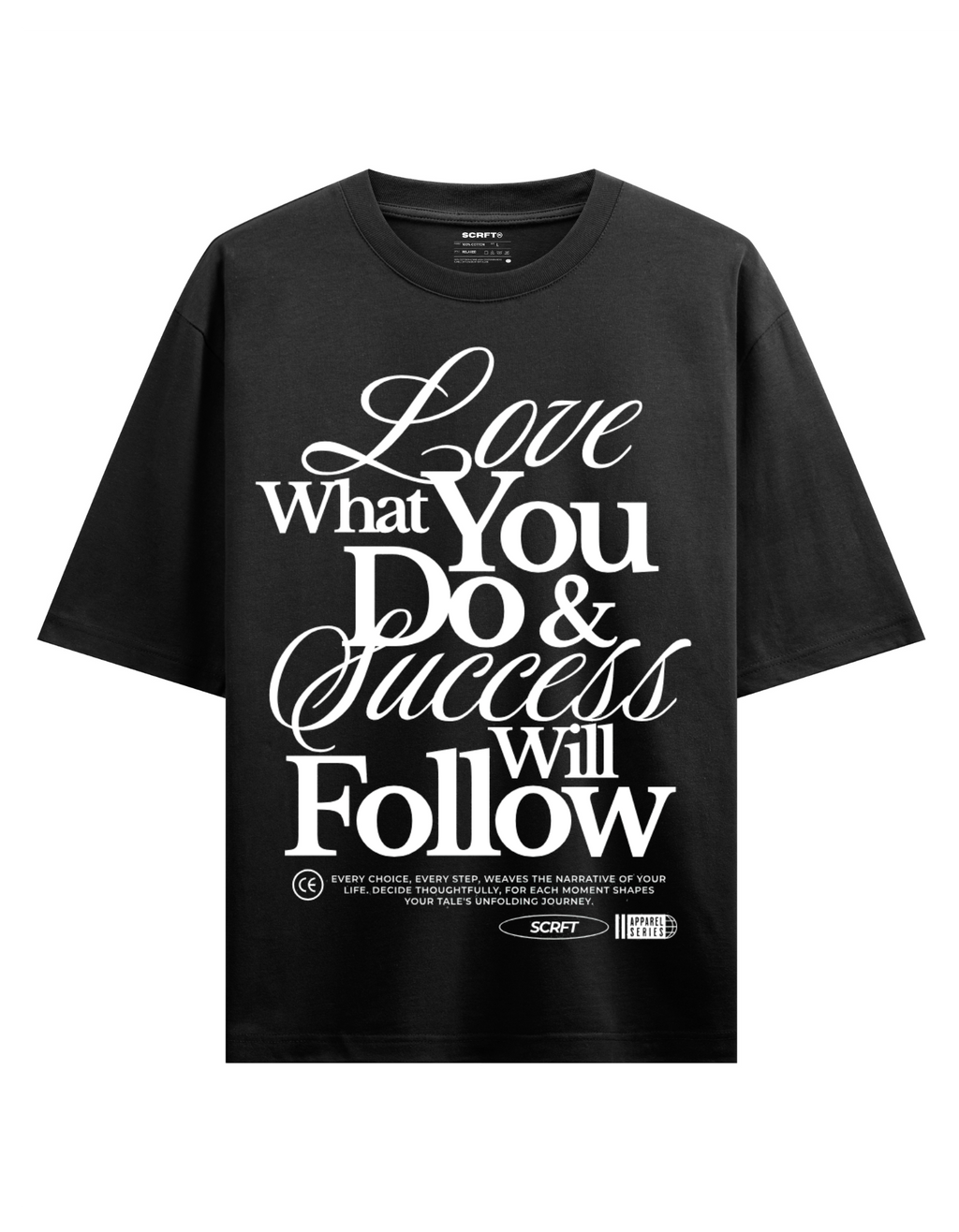 SCRFT® "SUCCESS" OVERSIZED STATEMENT HEAVYWEIGHT TEE