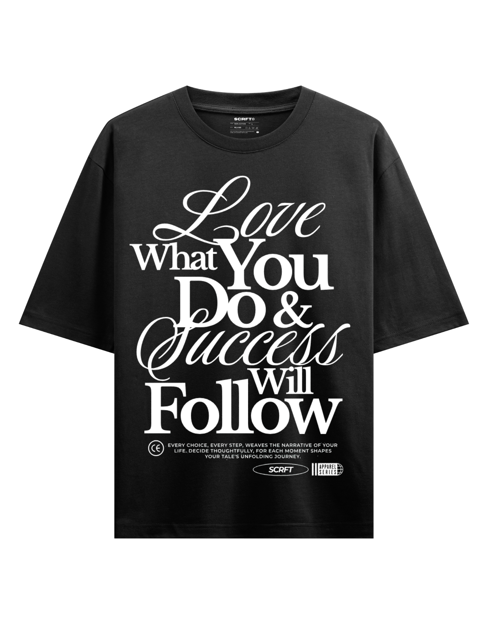 SCRFT® "SUCCESS" OVERSIZED STATEMENT HEAVYWEIGHT TEE