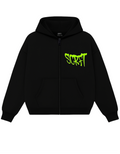 SCRFT® "HUSTLE HITS HARD" ZIP-UP – 400 GSM ULTRA-HEAVYWEIGHT OVERSIZED HOODIE