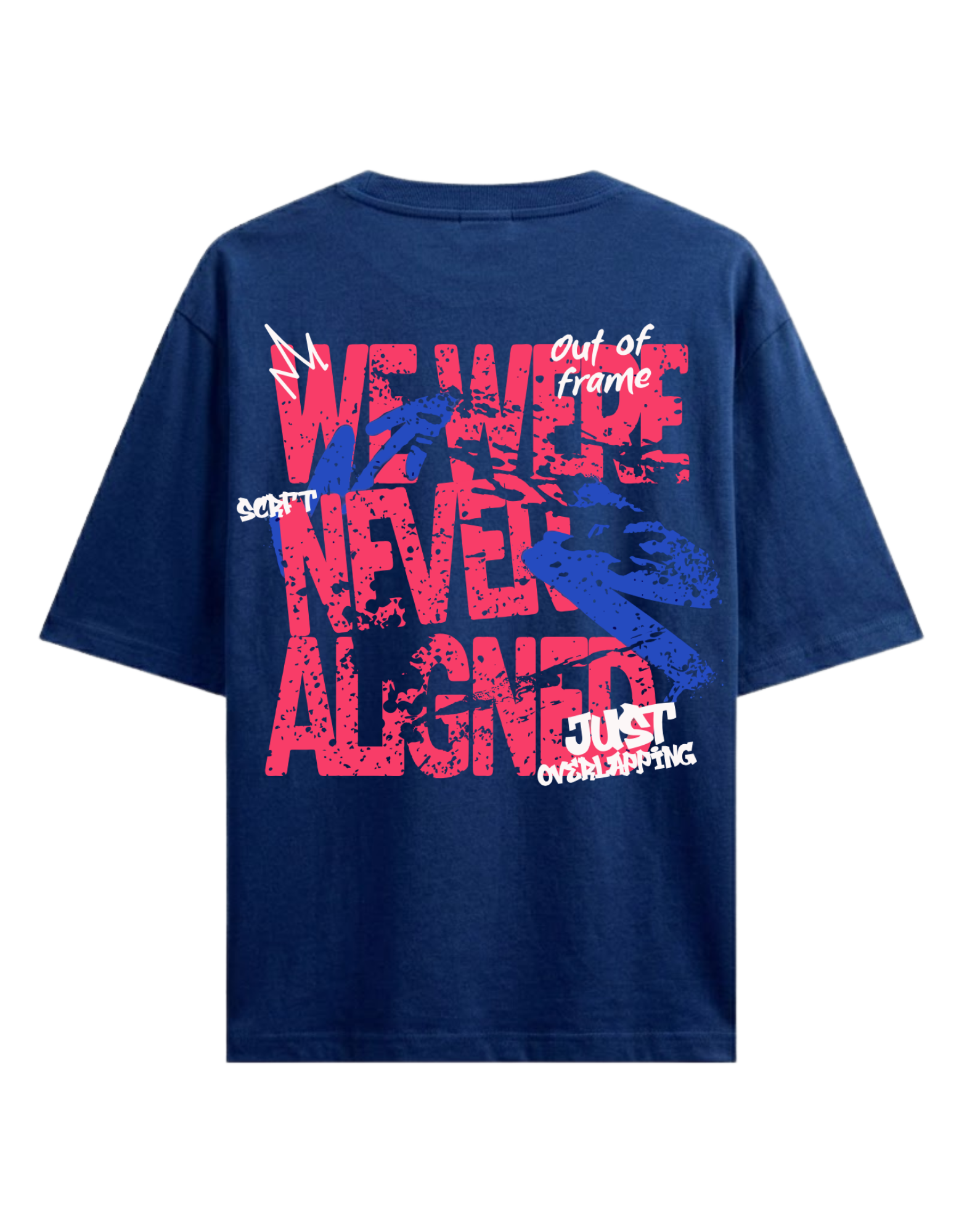SCRFT® "NEVER ALIGNED" OVERSIZED HEAVYWEIGHT GRAPHIC TEE